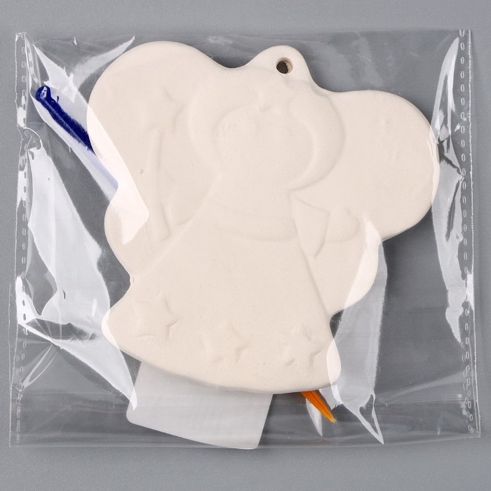 Новый год! Ёлочное украшение под раскраску &laquo;Ангелочек&raquo;, с подвесом