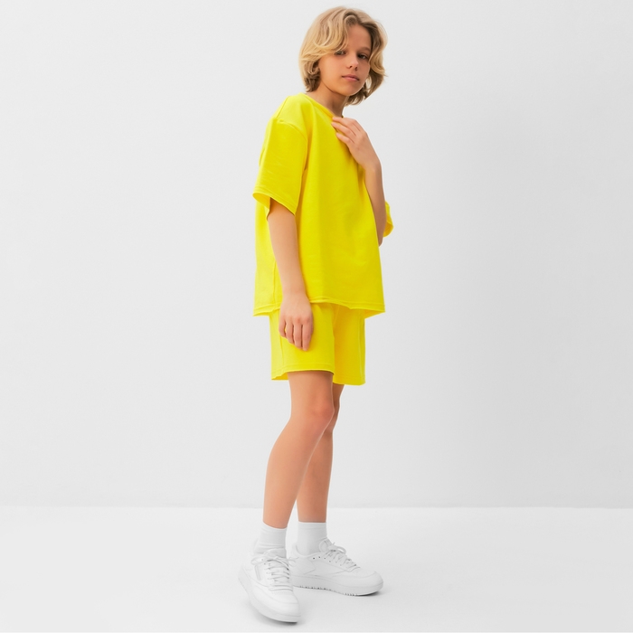 Костюм детский (футболка, шорты) MINAKU: Casual Collection цвет жёлтый, рост 110 см Костюм детский (футболка, шорты) MINAKU: Casual Collection цвет жёлтый, рост 110 см