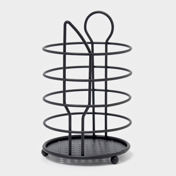 Сушилка для столовых приборов Доляна, 17×10,5×10,5 см, чёрная Сушилка для столовых приборов Доляна, 17×10,5×10,5 см, чёрная