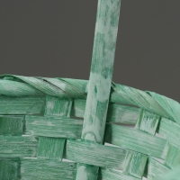 Набор корзин плетеных, 22х18х10/34 см, 24х19х10/36 см, 27х21х10/38 см, 3 шт, зелёные, бамбук 1029629