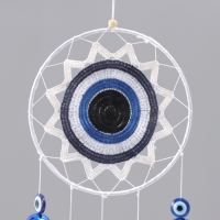 Ловец снов с музыкой ветра "Солнце" с перьями 5 колокольчиков 15х55 см Ловец снов с музыкой ветра "Солнце" с перьями 5 колокольчиков 15х55 см