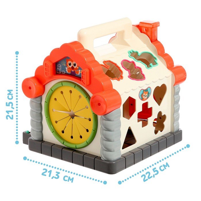 Игрушка развивающая логическая &laquo;Домик с ручкой&raquo;, световые и звуковые эффекты, счёты, пианино, сортер