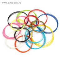 Пластик SL ABS-15, для 3Д ручки, 15 цветов по 10 метров Пластик SL ABS-15, для 3Д ручки, 15 цветов по 10 метров