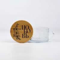 Кружка с крышкой стеклянная Дорого внимание &laquo;Любовь&raquo;, 450 мл