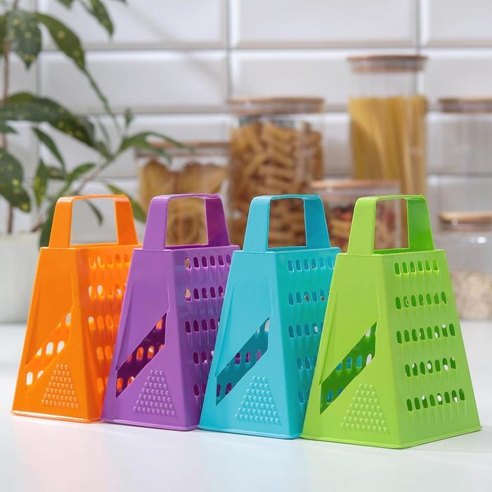 Тёрка четырёхгранная &laquo;Яркость цвета&raquo;, 16 см, цвет МИКС