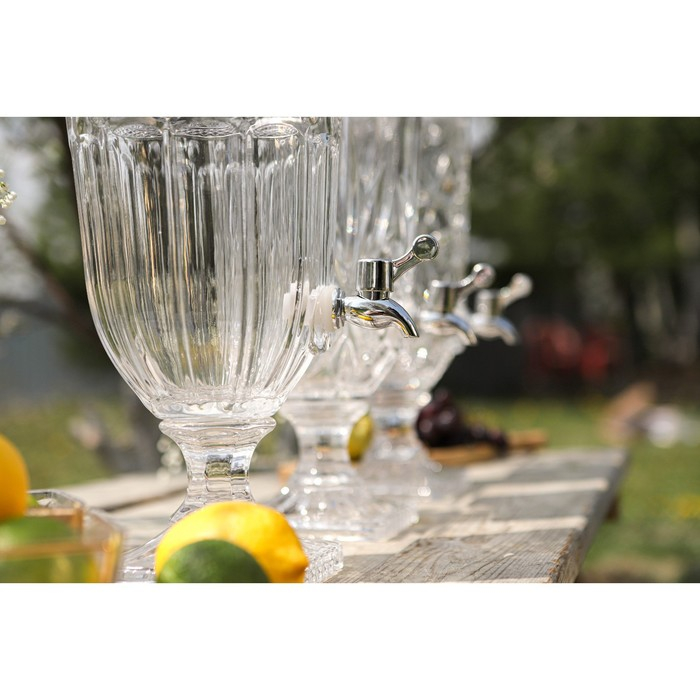 Диспенсер для напитков стеклянный Magistro &laquo;Изыск&raquo;, 3 л, 17&times;44,5 см