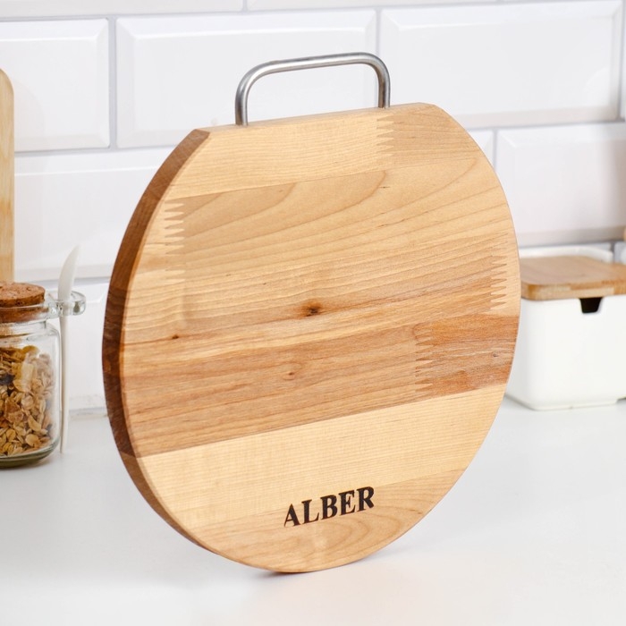 Доска разделочная и сервировочная Доска разделочная и сервировочная "Круг" малая (металлическая ручка) D=25