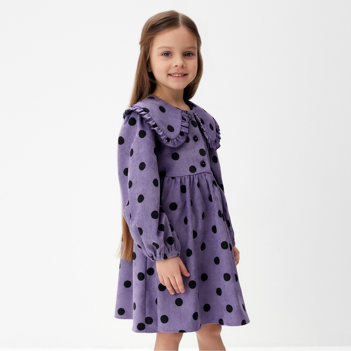 Платье детское вельветовое KAFTAN "Горошек" р.28 (86-92 см)