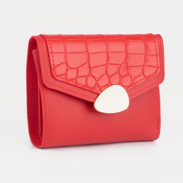 Кошелёк женский на кнопке, цвет красный Кошелёк женский на кнопке, цвет красный