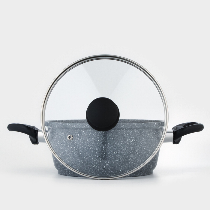 Кастрюля Доляна &laquo;Марбл&raquo;, 2 л, d=20 см, h=9 см, антипригарное покрытие