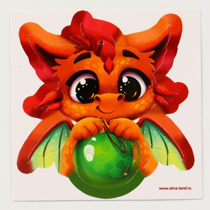 Пушистая игрушка своими руками на новый год &laquo;Дракон с шариком&raquo;, новогодний набор для творчества