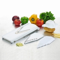 Овощерезка - шинковка Доляна «Смарти», 3 сменных насадки, пушер, цвет белый Овощерезка - шинковка Доляна «Смарти», 3 сменных насадки, пушер, цвет белый