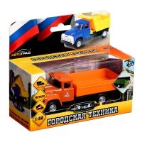 Грузовик металлический «ЗИЛ. Бортовой», инерционный, 1:54, цвет оранжевый Грузовик металлический «ЗИЛ. Бортовой», инерционный, 1:54, цвет оранжевый