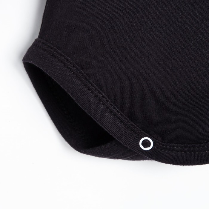 Боди детское с длинным рукавом Крошка Я Боди детское с длинным рукавом Крошка Я "Little Boss", рост 80-86 см, цвет чёрный