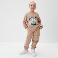 Свитшот детский MINAKU, цвет бежевый, рост 134 см Свитшот детский MINAKU, цвет бежевый, рост 134 см