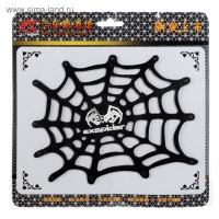Коврик силиконовый "Паутина" 17х13 см, черный