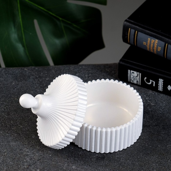 Шкатулка Шкатулка "Элегия" круглая, перламутр, 8х8х8см