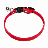 Ошейник кошачий мягкий с бубенчиком, 30 х 1 см, текстиль, красный Ошейник кошачий мягкий с бубенчиком, 30 х 1 см, текстиль, красный