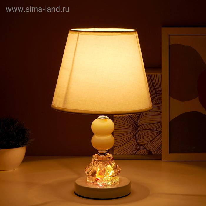 Лампа настольная с подсветкой "Лакрима" 1х40Вт Е27 белый 21х21х36 см RISALUX