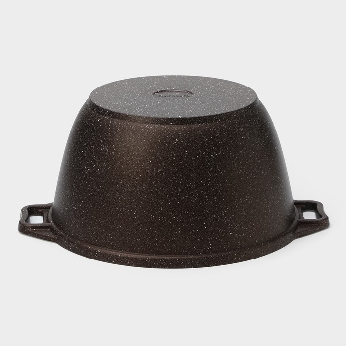 Набор кухонной посуды № 8 «Мраморная», крышка, антипригарное покрытие, цвет кофейный мрамор Набор кухонной посуды № 8 «Мраморная», крышка, антипригарное покрытие, цвет кофейный мрамор