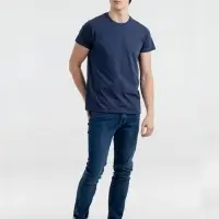 Футболка мужская приталенная Regent Fit синий меланж, размер XXL