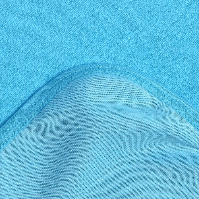 Полотенце детское, уголок, махровое, размер 90х105 см, цвет голубой