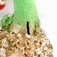 Копилка "Змея веселая" 20х12см, зеленая