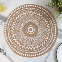 Салфетка сервировочная на стол Доляна «Африка», d=38 см, цвет белый Салфетка сервировочная на стол Доляна «Африка», d=38 см, цвет белый