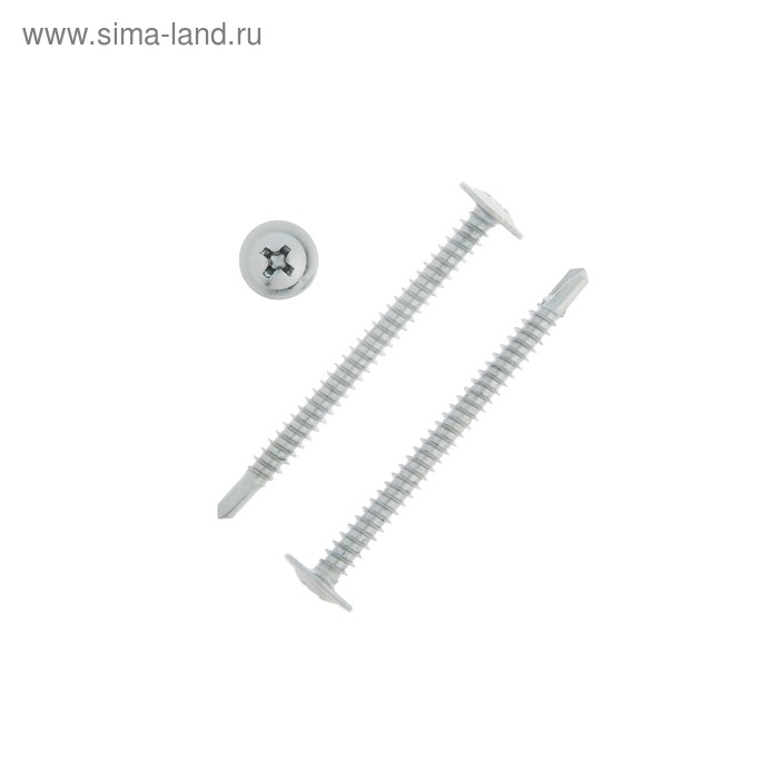 Саморезы Саморезы "ТУНДРА krep", с прессшайбой, сверлоконечные, 4.2x51 мм, оцинкованные, 3000 шт