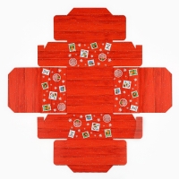 Коробка подарочная новогодняя складная &laquo;Новогодняя посылка&raquo;, 14 х 14 х 8 см, Новый год