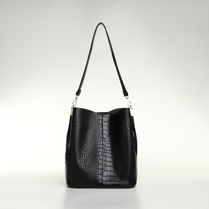 Сумка женская на магните TEXTURA, средний размер, цвет чёрный Сумка женская на магните TEXTURA, средний размер, цвет чёрный