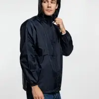 Ветровка из нейлона Surf 210 темно-синяя (navy), размер L