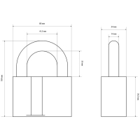 Замок навесной "СТАНДАРТ" ВС2МС, дужка d=14 мм Замок навесной "СТАНДАРТ" ВС2МС, дужка d=14 мм