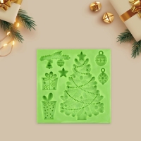 Силиконовый молд для творчества &laquo;Новогодние подарки&raquo;, 8 х 8 см