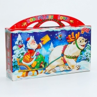 Новый год. Подарочная коробка Новогодняя Портфель макси широкий "Новогодняя упряжка" с анимацией 370x80x202 (+55). Новый год. Подарочная коробка Новогодняя Портфель макси широкий "Новогодняя упряжка" с анимацией 370x80x202 (+55).