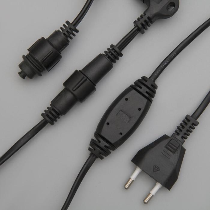 Гирлянда &laquo;Занавес&raquo; 2 &times; 1.5 м, IP44, УМС, тёмная нить, 360 LED, свечение белое, 220 В