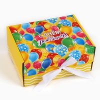 Складная коробка &laquo;С днём рождения&raquo;, 22 х 16.5 х 10 см