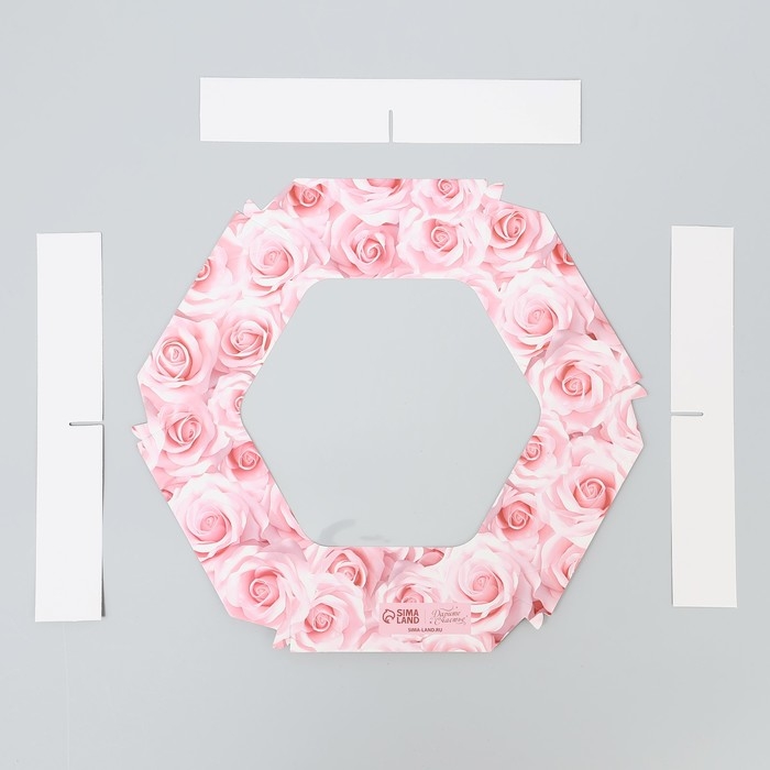 Коробка кондитерская складная, упаковка &laquo;Розы&raquo;, 23 х 23 х 4 см