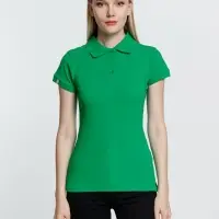 Рубашка поло женская Virma Premium Lady, зеленая, размер XL