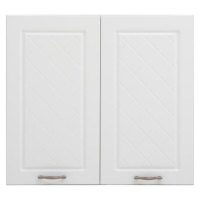 Шкаф навесной ШВ 800 Прованс, 800х300х720, МДФ, Белый/Белый