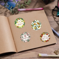 Набор наклеек для подарков «8 марта» цветы и фрукты, 40 шт, 4 х 4 см Набор наклеек для подарков «8 марта» цветы и фрукты, 40 шт, 4 х 4 см