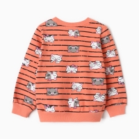 Комплект для девочки (свитшот, брюки), цвет коралловый, рост 86 см