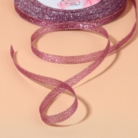 Лента парчовая, 6 мм, 23 &plusmn; 1 м, цвет сиреневый №021