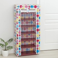 Обувница, 7 ярусов, 60×30×143 см, рисунок МИКС Обувница, 7 ярусов, 60×30×143 см, рисунок МИКС