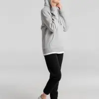 Толстовка с капюшоном унисекс King, серый меланж, размер 4XL