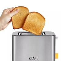 Тостер Kitfort КТ-6201, 850 Вт, 5 режимов прожарки, 2 тоста, металлик Тостер Kitfort КТ-6201, 850 Вт, 5 режимов прожарки, 2 тоста, металлик
