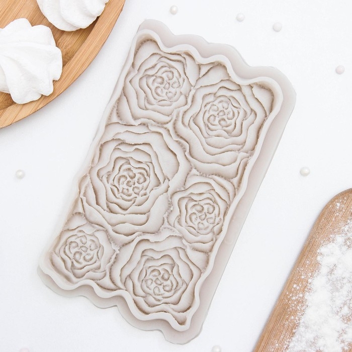 Молд &laquo;Розарий&raquo;, силикон, 17&times;10,5&times;1 см, цвет МИКС