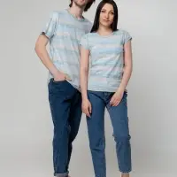 Футболка женская RAYET LADY двусторонняя, голубой/зеленый, размер XXL Футболка женская RAYET LADY двусторонняя, голубой/зеленый, размер XXL