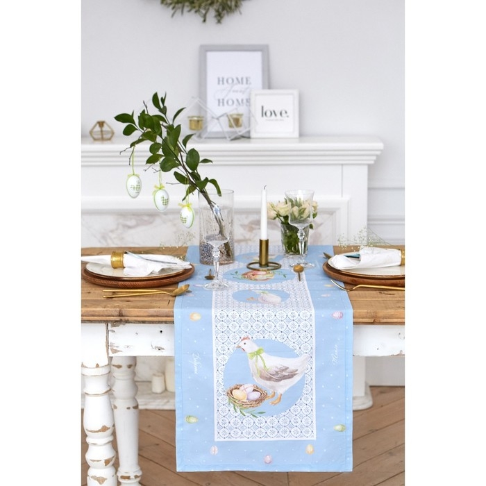 Дорожка на стол &laquo;Пасхальные радости&raquo; 40х146 см, 100% хл, саржа 190 гр/м2