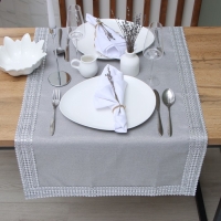 Дорожка Этель со стразами, 118 х 60 &plusmn;5 см, цвет серый, п/э